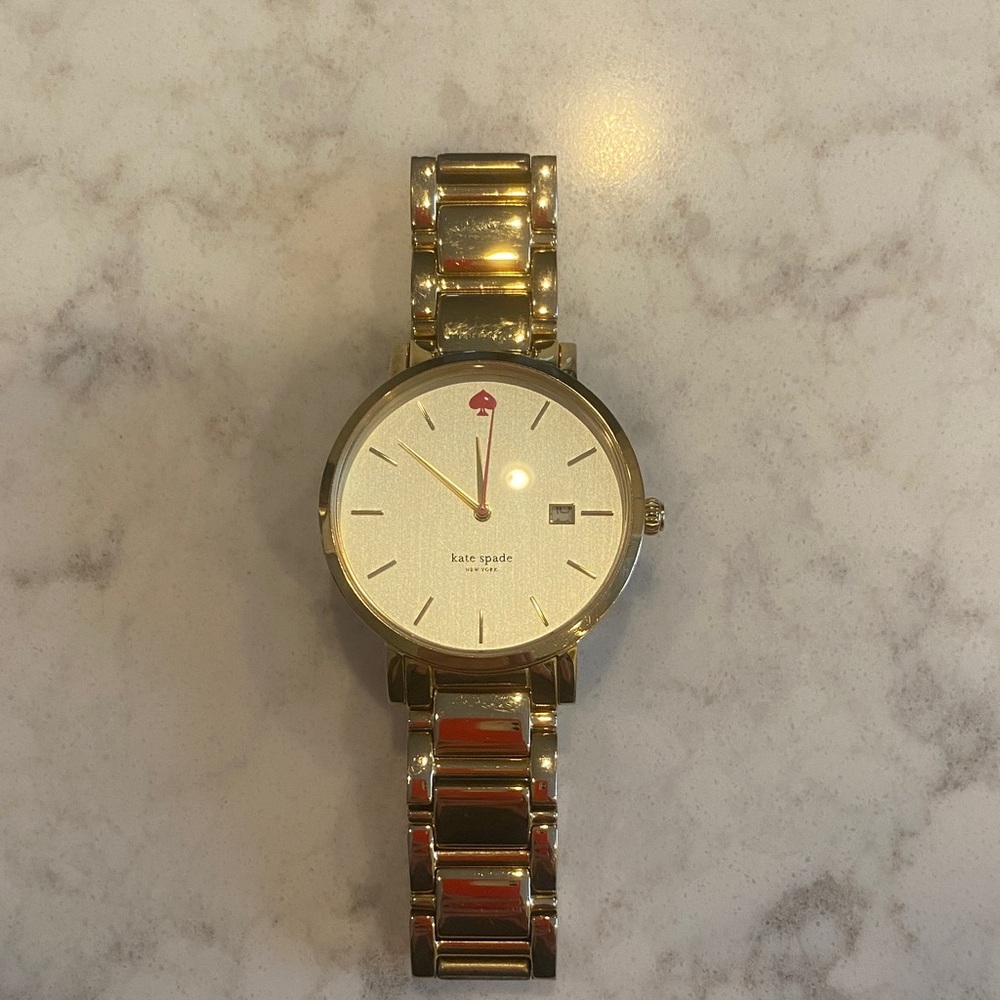 Kate Spade Gold-Tone Watch with Cream Dial